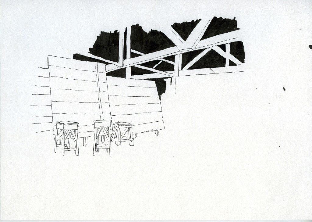 Utvalgte tegninger, blekk på papir, 2011-2012. Selected drawings, ink on paper, 2011-2012